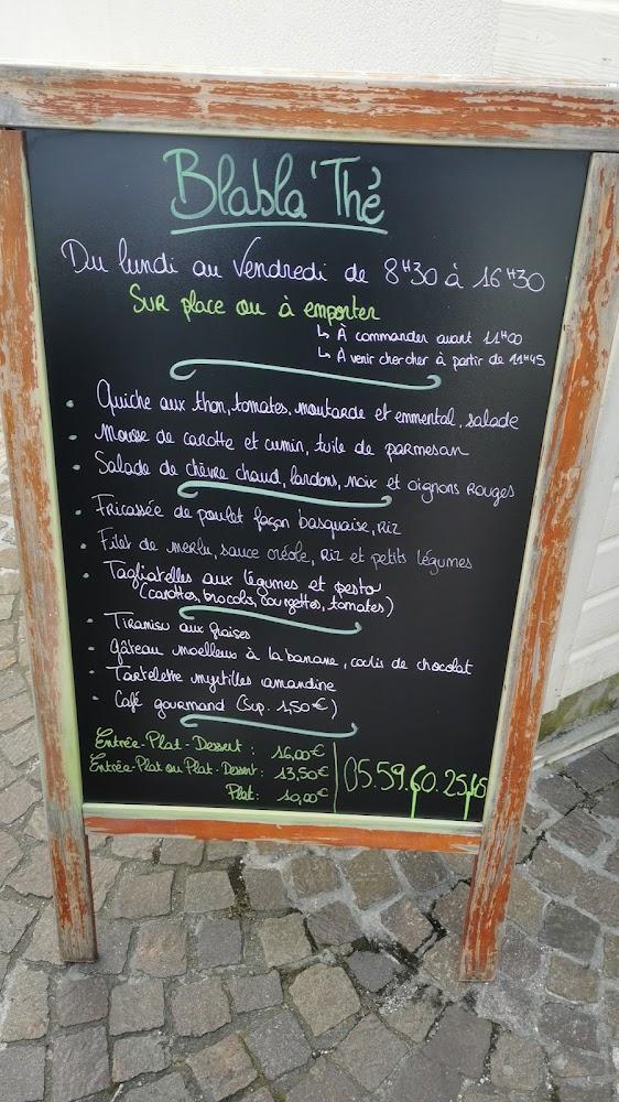 Blabla'Thé - Restaurant, Salon de Thé, Sur place ou à emporter - Menu Image 1